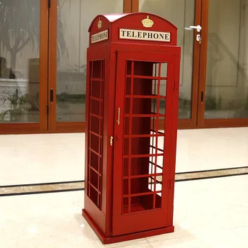 

London street crown red telephone box 75 cm box model furnishing articles decorative arts and crafts