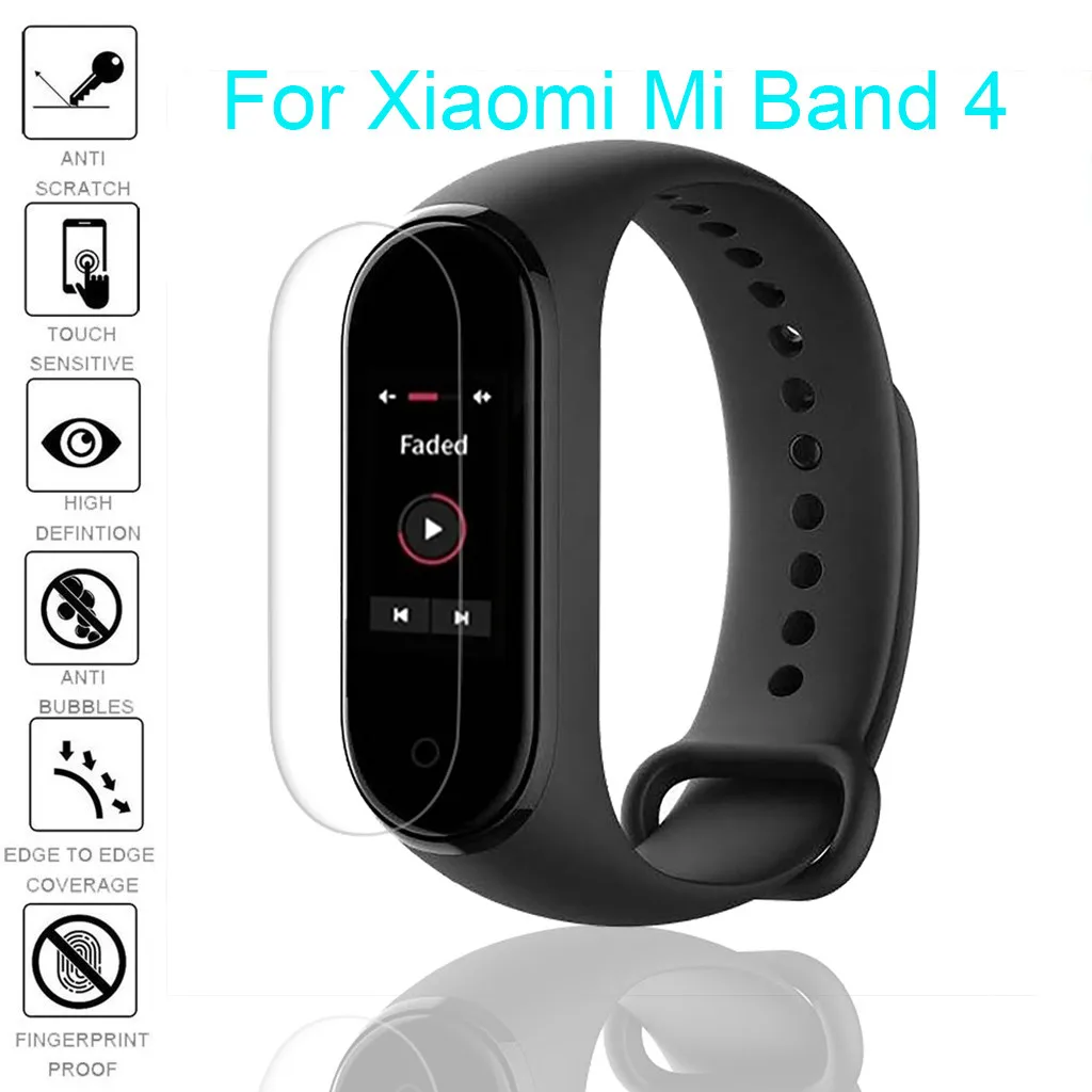 

5pcs Screen films For Xiaomi Mi Band 4 Explosion-proof TPU Full Cover Clear Soft Hydrogel HD Screen Protector Film 612#