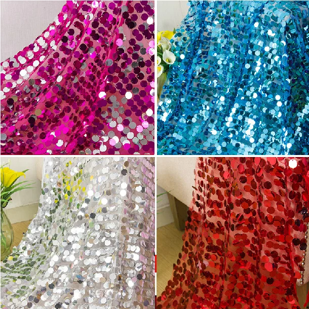 

1meter Sequin Fabric Sparkly Gold Silver Glitter Fabric for Dresses Clothes/Photo Backdrop Wedding Stage Party Home Decor