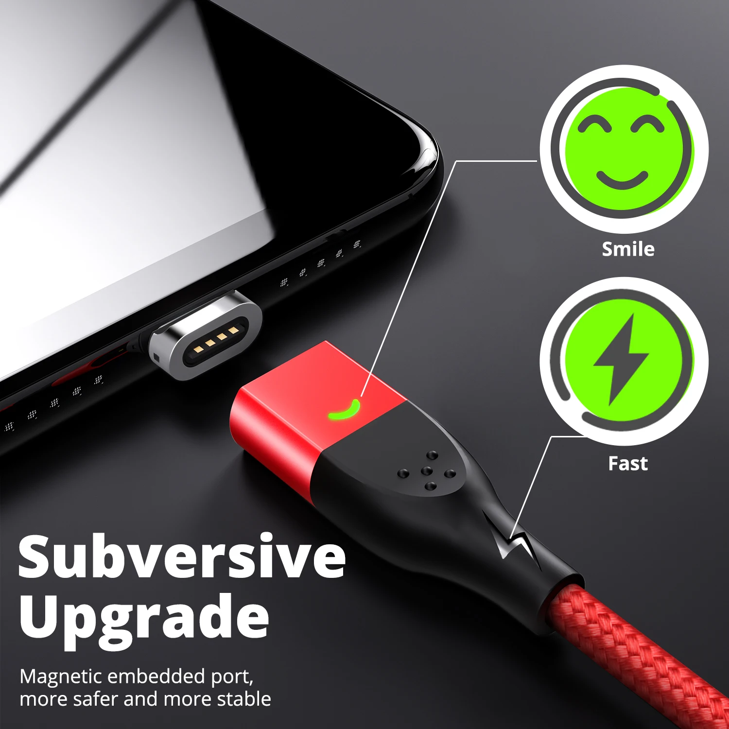 FONKEN المغناطيسي كابل شحن المصغّر usb نوع C سريعة شاحن الهاتف الكابلات المغناطيس سريع تهمة الروبوت شاحن جوّال usb C البيانات سلك FONKEN المغناطيسي كابل شحن المصغّر usb نوع C سريعة شاحن الهاتف الكابلات المغناطيس سريع تهمة الروبوت شاحن جوّال usb C البيانات سلك