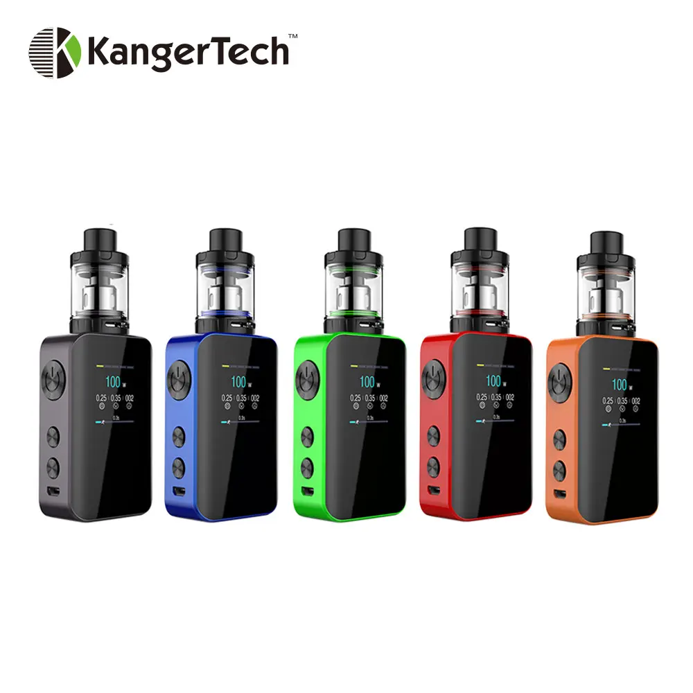 

100% Original Kangertech VOLA 100W TC Kit 2000mAh with Kanger VOLA Tank 4ml with R2/ R8 Coil Evaporizer 100W vs Kanger Dripbox
