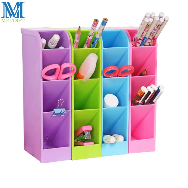 

1PC Plastic Desktop Storage Box 4 Grids Pen Pencil Tableware Organizer Box Makeup Cosmetic Storage Underwear/Socks Finishing Box