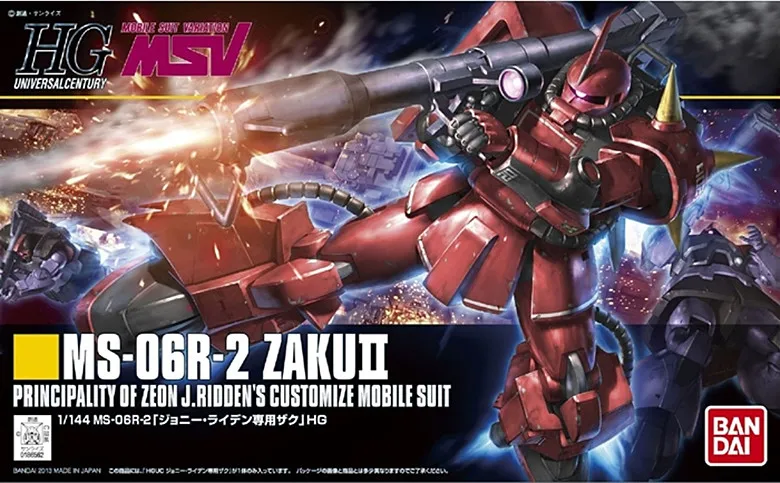 

1PCS Bandai 1/144 HGUC 166 MS-06R J.Ridden's ZakuII Gundam Mobile Suit Assembly Model Kits Anime action figure Gunpla