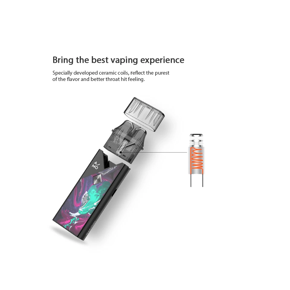 Original OVNS Aimovape Imagin Pod Vape pen Kit electronic cigarette starter kit with 1100mAh VS smok infinix VS justfog minifit (4)