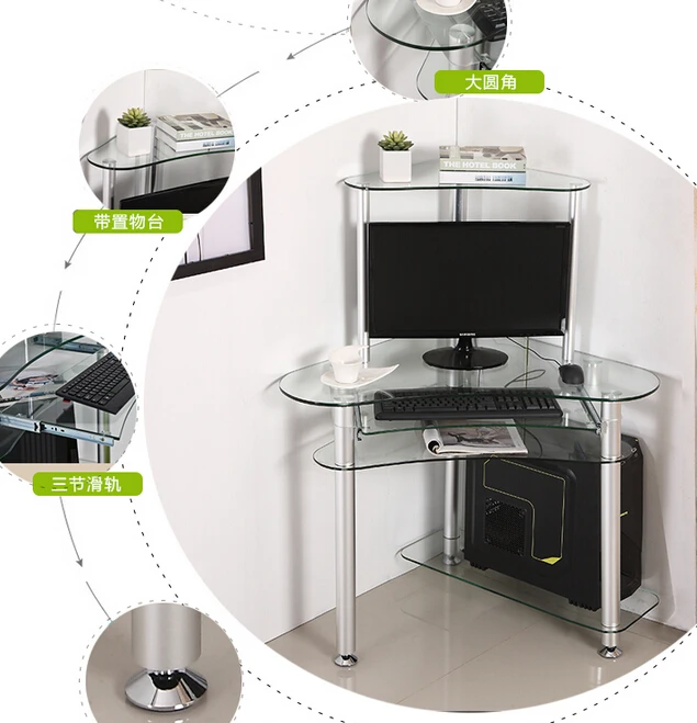 Computer desk. Desktop household. Desk.. Double-layer multifunctional 