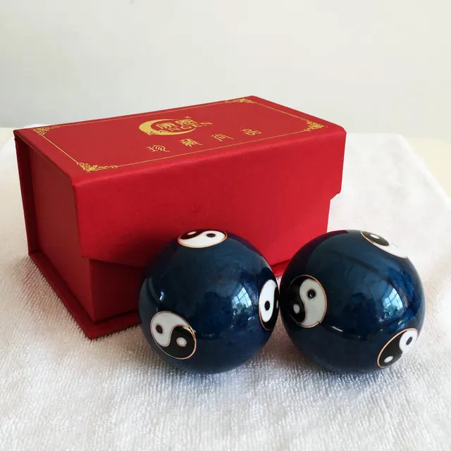 Baoding iron ball 50MM Fitness ball handball White Plum flower
