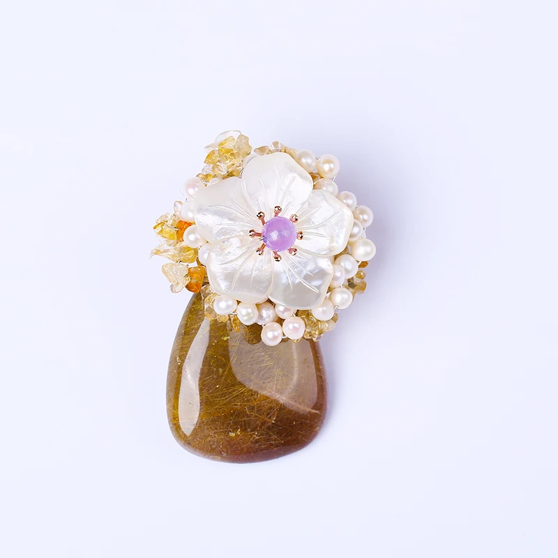 

Fashionable Elegant Lady cactus pin Brooch Atmosphere Violet Flower Corsage Summer New clothes Patch Accessory Shawl Button