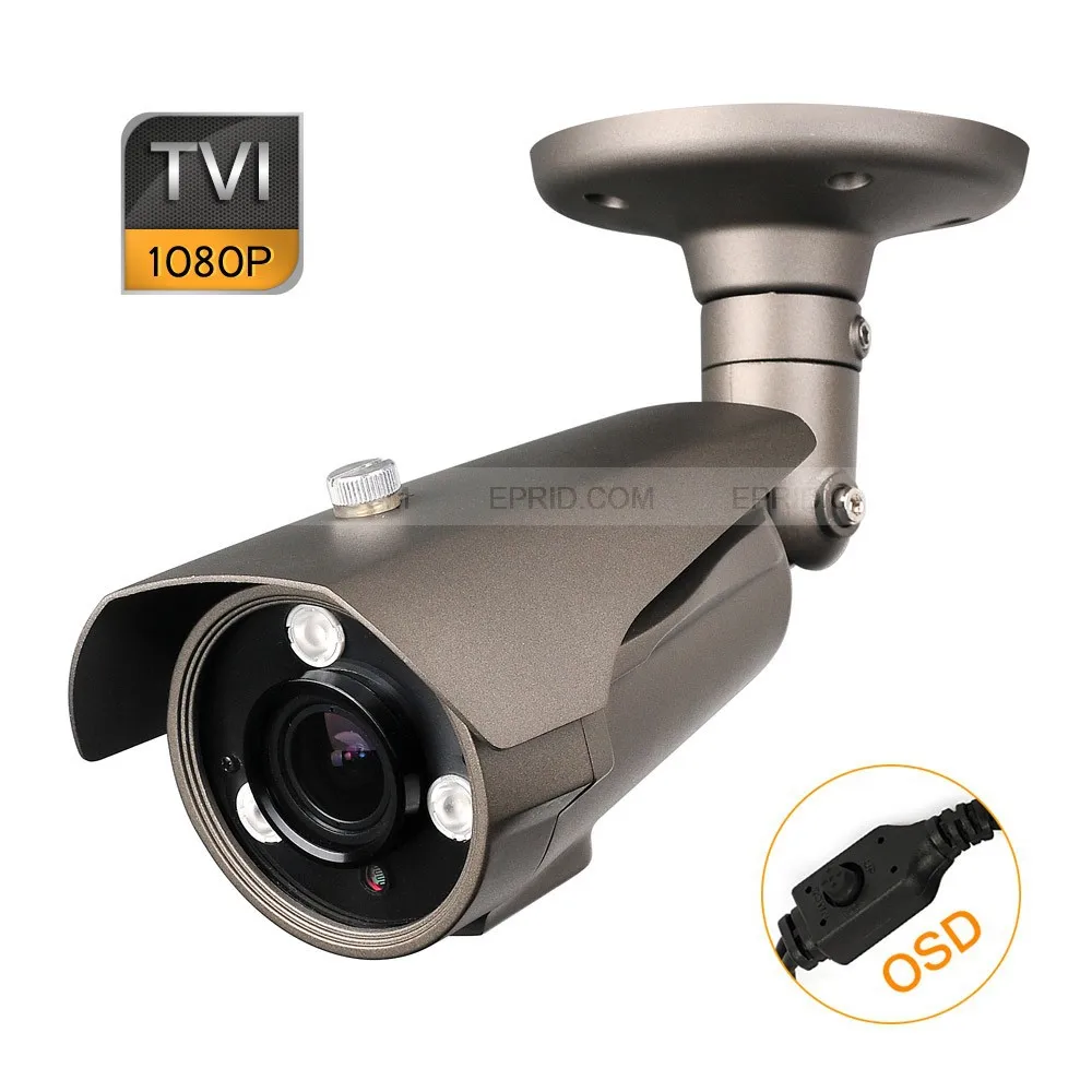 

CCTV 1080P 2.0MP 3 Array IR 2.8-12mm Lens Security HD-TVI Camera OSD Menu
