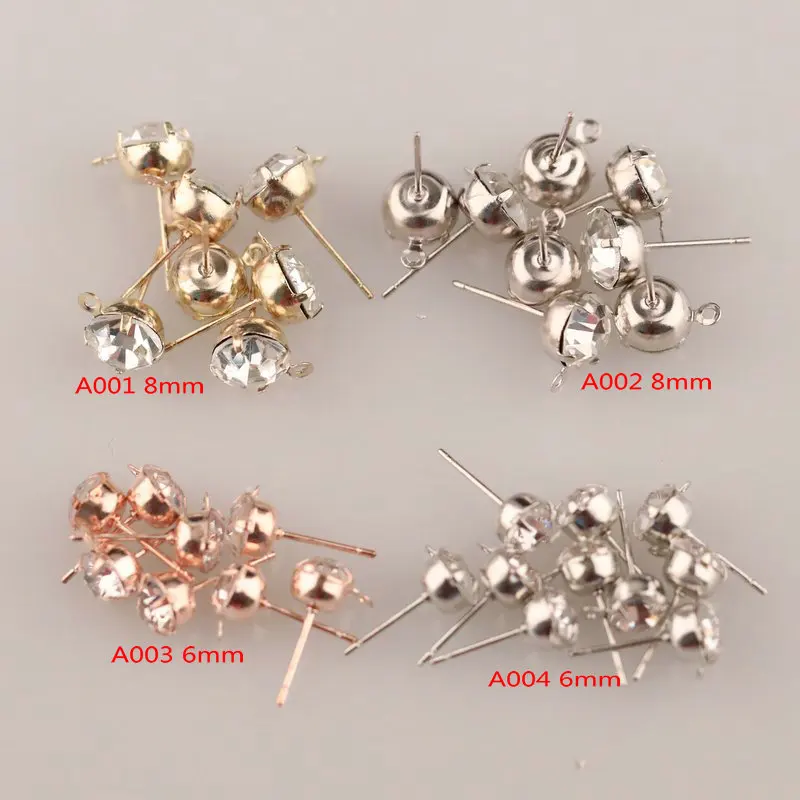 Retail DIY Handmade beads Gold Plated And Silver Crystal Beads Material Set 5 pairs/lot(10pcs) | Дом и сад
