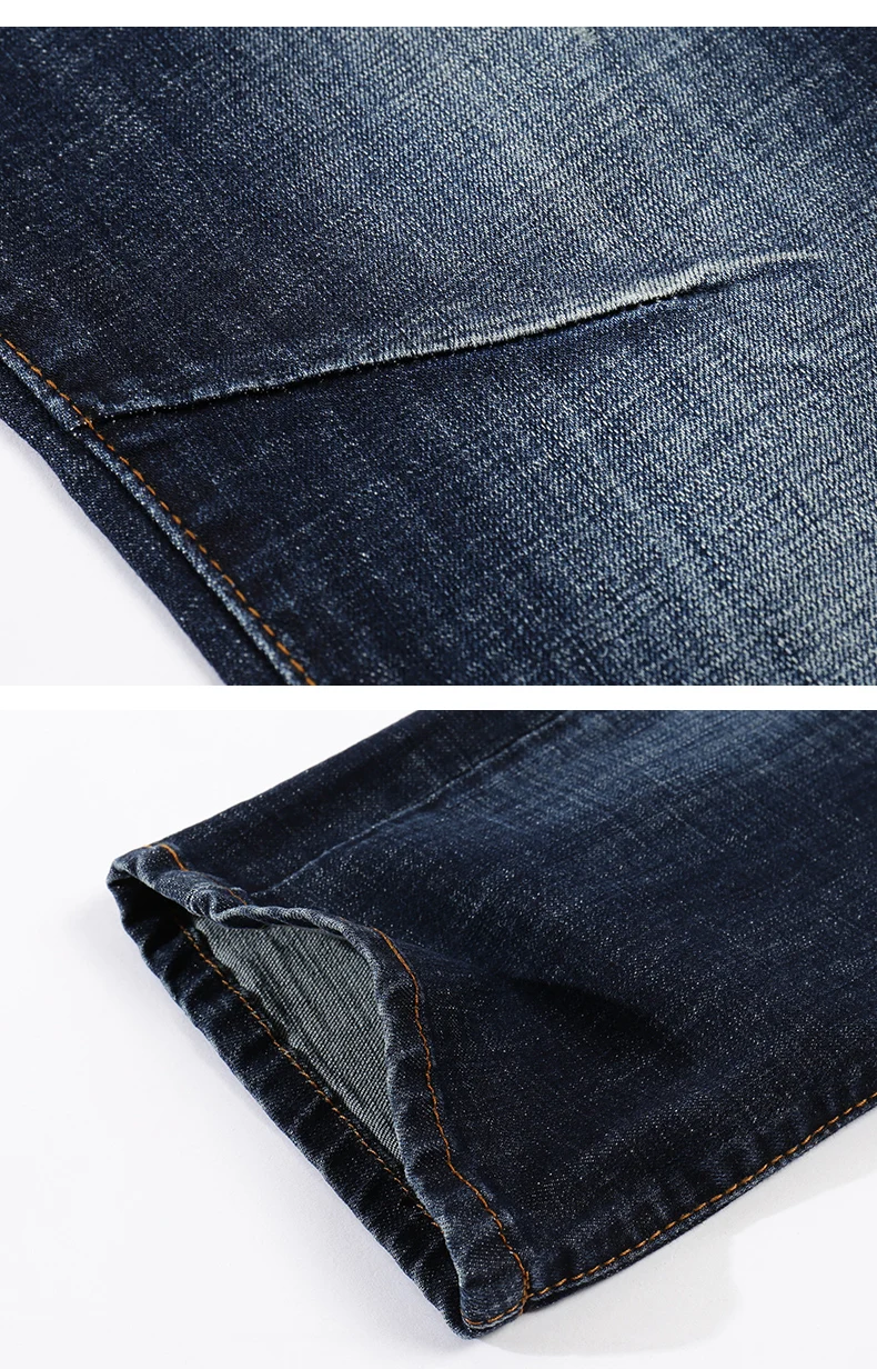 KSTUN New Arrivals Jeans Men Quality Brand Business Casual Male Denim Pants Straight Slim Fit Dark