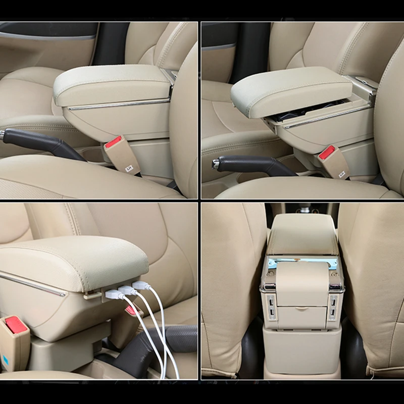 For Honda City 2015 2016 2017 Car USB Armrest Box Console Arm