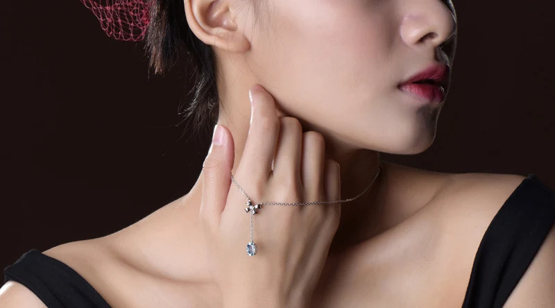 AINUOSHI 1.25ct Подушка Подлинное небо кулон с голубым топазом ожерелье из стерлингового серебра 925 пробы 45 см крест цепь Изящные женские ювелирные изделия подарок