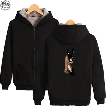 

New Ariana Grande Thickening Women Hoodies Sweatshirts 2019 Exclusive Style Hoodies Fashion United States Singer Clothes