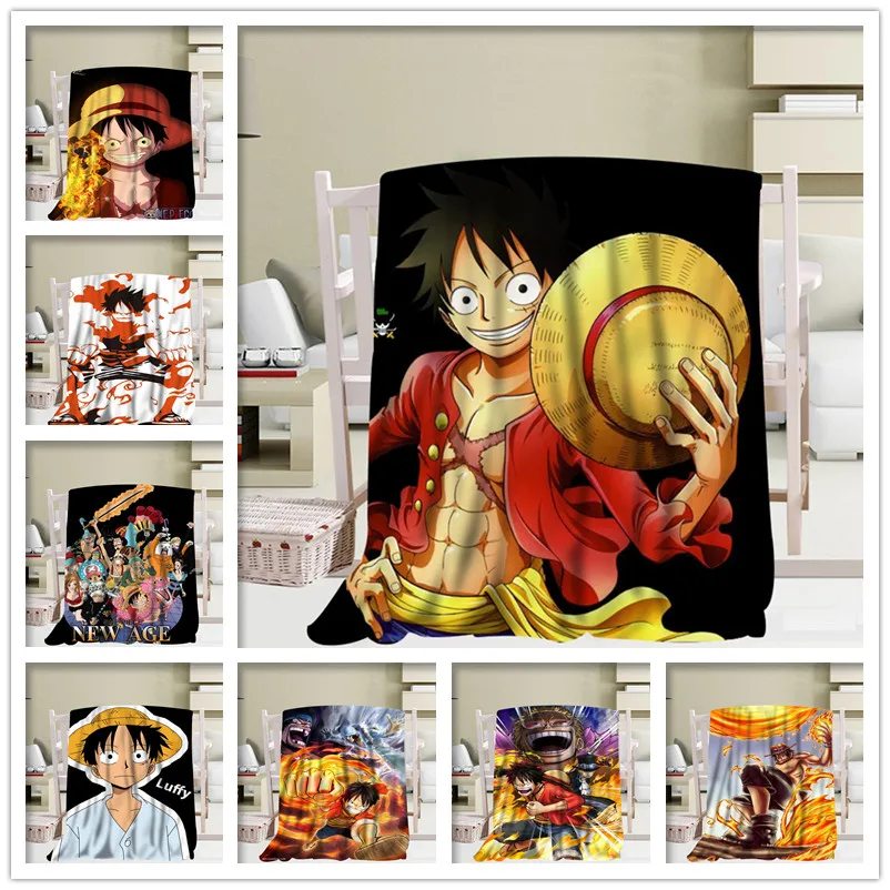 Новое поступление, цельнокроеное одеяло Luffy s, мягкое одеяло с 3D принтом, покрывало для дома/дивана/постельных принадлежностей, переносное покрывало для путешествий для взрослых