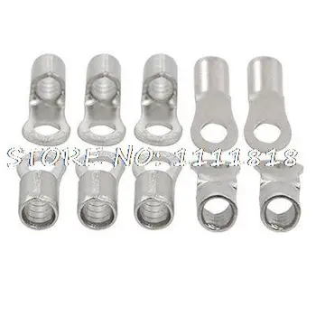 

6mm Ring Diameter 6 AWG Non Insulated Terminals RNB14-6S 10 Pcs