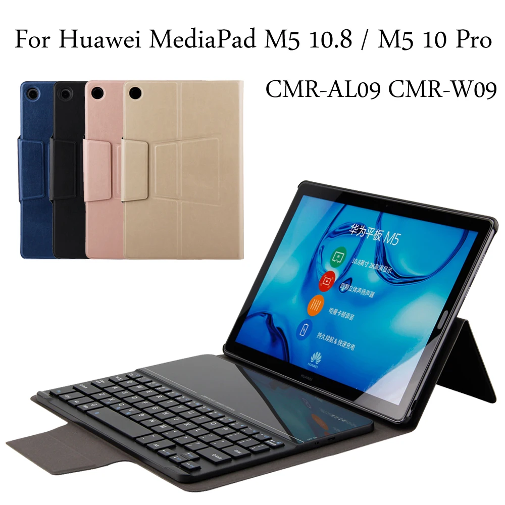 

Case For Huawei MediaPad M5 10.8 / M5 10 Pro Keyboard CMR-AL09 CMR-W09 New Bluetooth Keyboard Portfolio Folio Case Cover + Gift