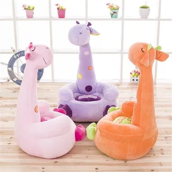 

Cute Giraffe Children's Sofa Creative Plush Toy Cushion Cartoon Baby Lazy Animal Seat Birthday Gift Juguete de peluche
