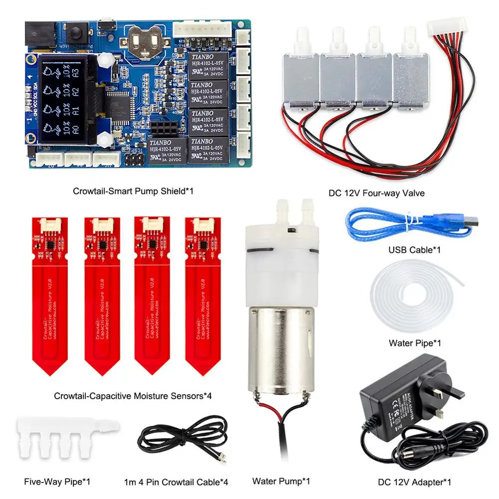 Электрический автоматический Умный набор для полива растений для Arduino электронный DIY садовый водный умный растительный емкостный датчик влажности почвы