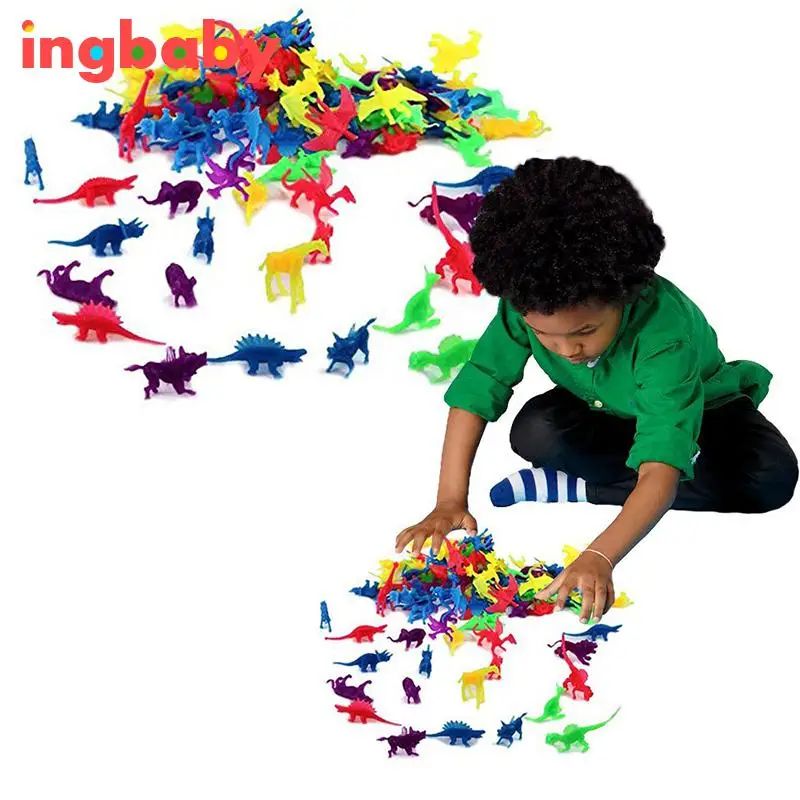 

Hot Sales Of Rubber Mini Dinosaur Toys Multi-color Optional Loaded Into The Dinosaur Children's Puzzle Small Toys WJ475 ingbaby