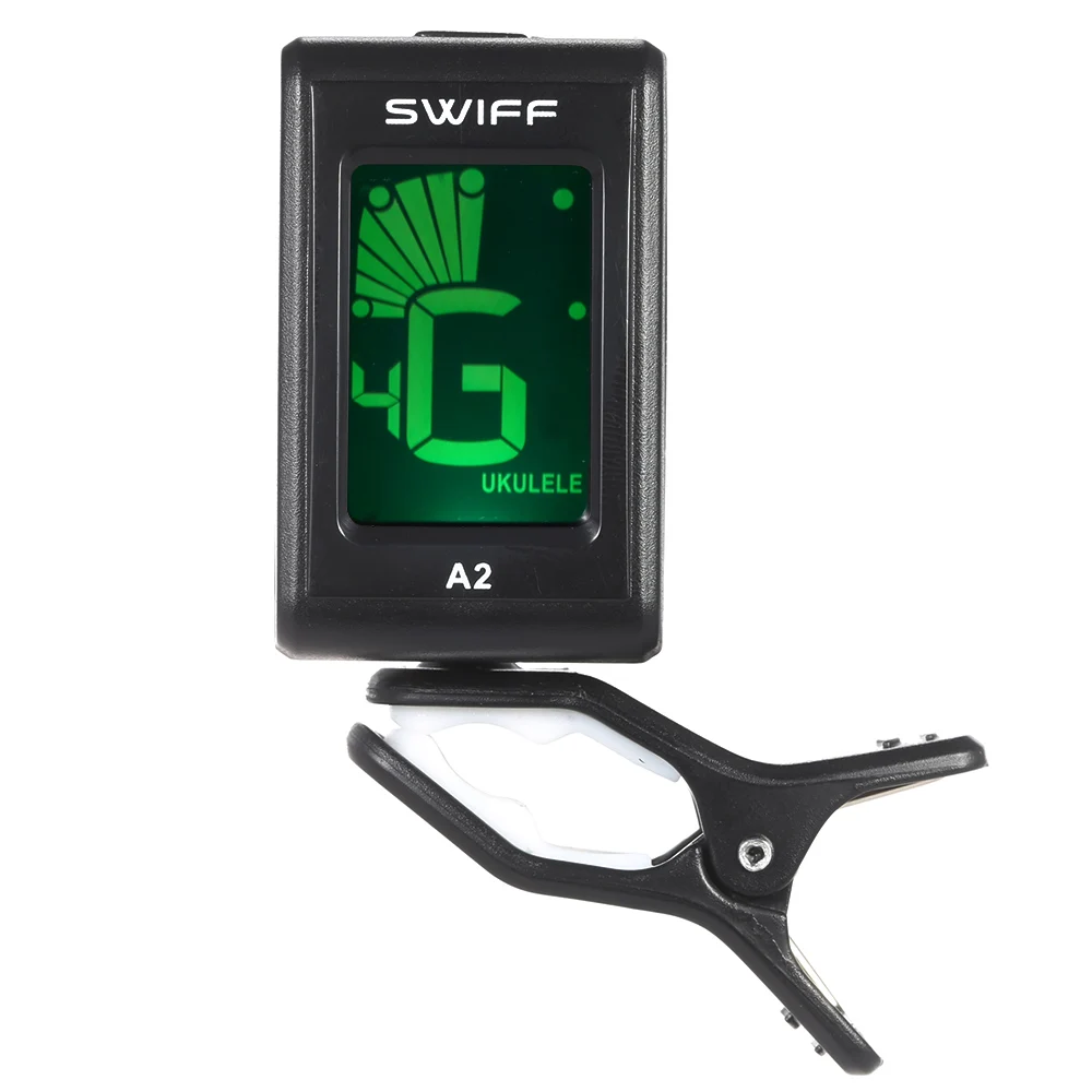 

SWIFF A2 Mini Clip-On Automatic Digital Tone Tuner LCD for Acoustic Electric Guitar Bass Chromatic Violin Ukulele