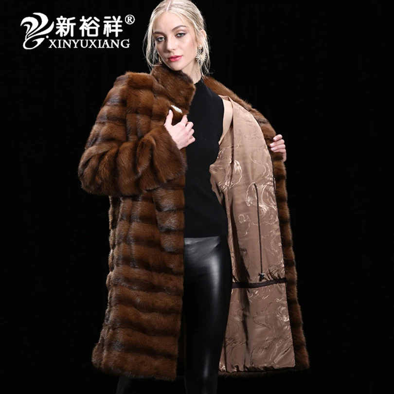 Thick Warm Women`s Winter Fur Coats Real Fur Coat Genuine Mink Fur Coat Female 2016 Winter Fur Jacket Women Customizable