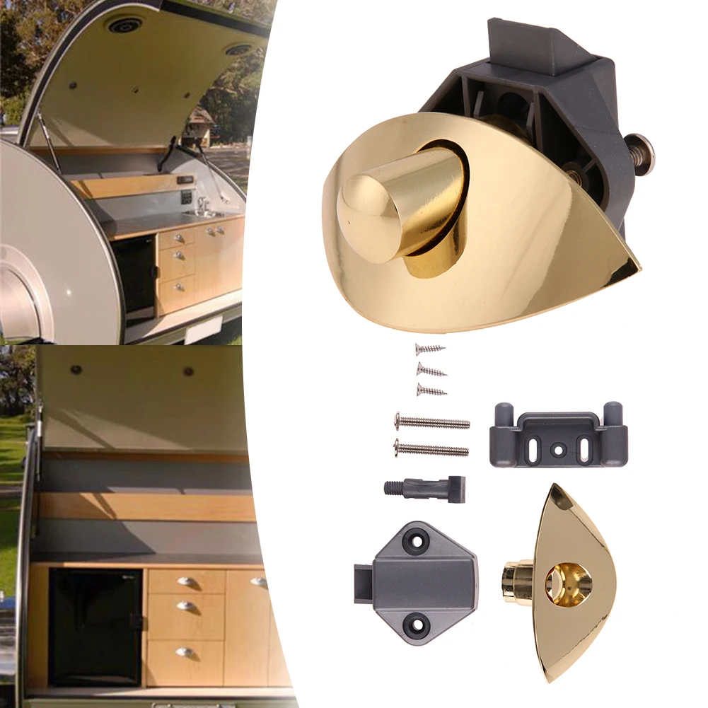 

Half-moon Push Lock Latch Keyless Push Latch Catch RV Wardrobe Drawer Cabinet Caravan Furniture Lock Handle Function Door Knob