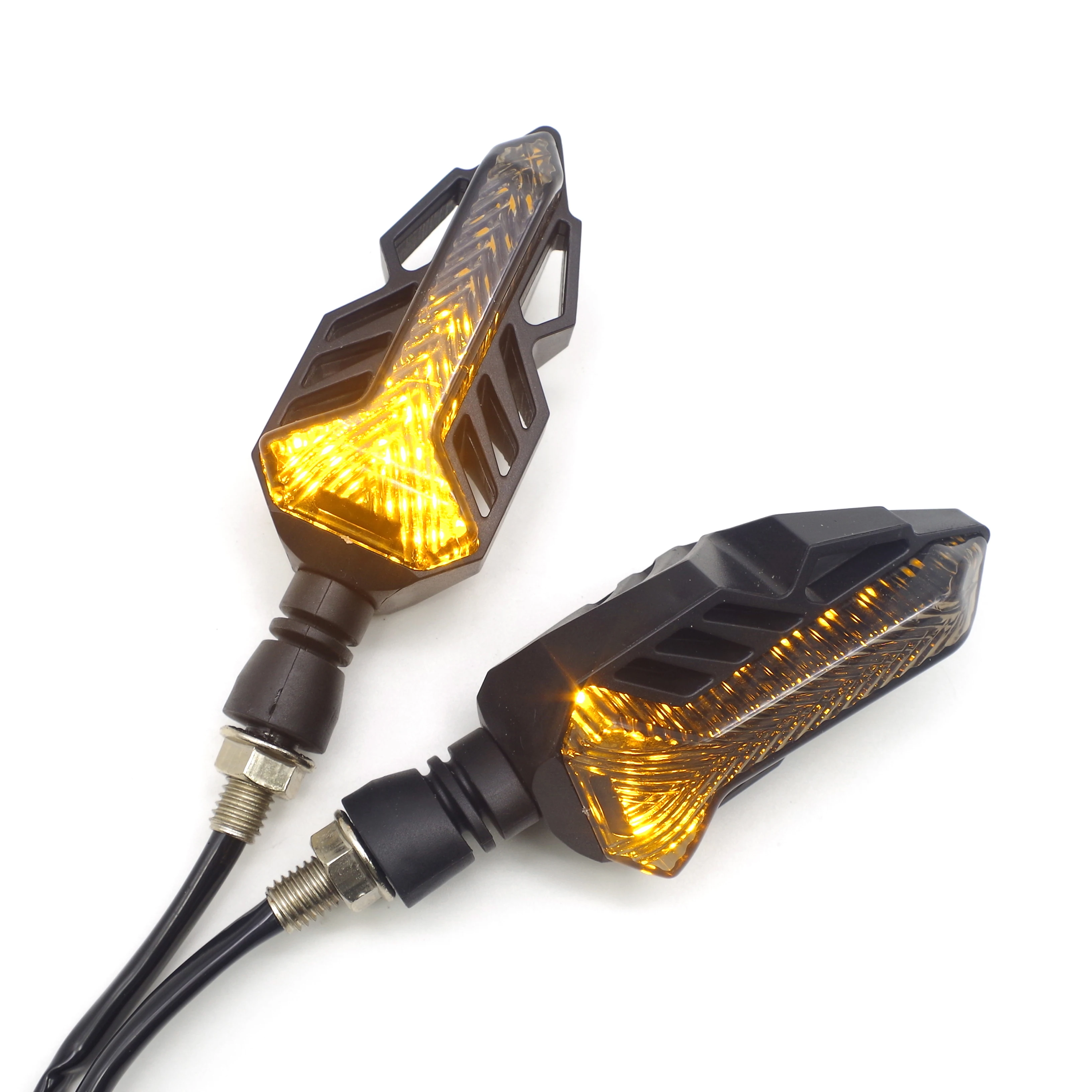 

LED Motorcycle Turn Signal Lights Amber Indicators clignotant moto FOR suzuki gsf 1200 gs500 bandit 1200 Honda nc700x