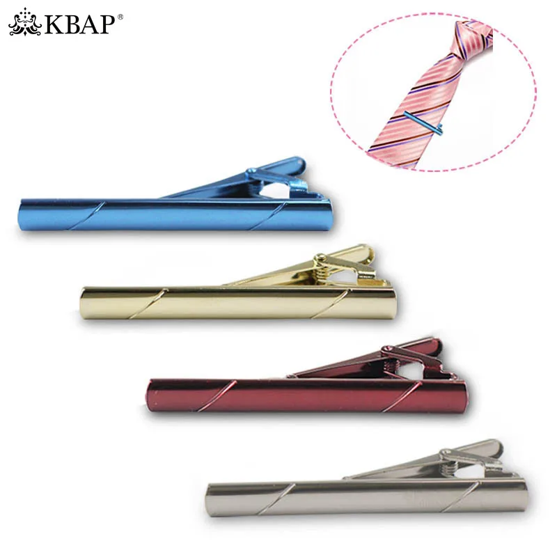 

KBAP Mens Stripe Neck Tie Bar Clasp Tie Bar Clip Pin for Business Shirt Neck Tie Regular Ties