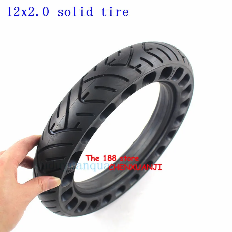 12 inch Non-inflatable tubeless solid wheel tyre 12x2.0 12x2.125 for Many gas scooter E-bike Hoverboard Self Balancing Parts