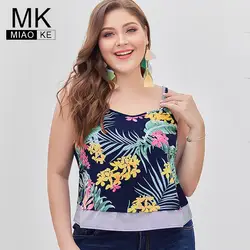 Miaoke 2019 летние дамы плюс Размеры слинг топы и блузки Женская мода Большой Размеры сексуальный женский жилет