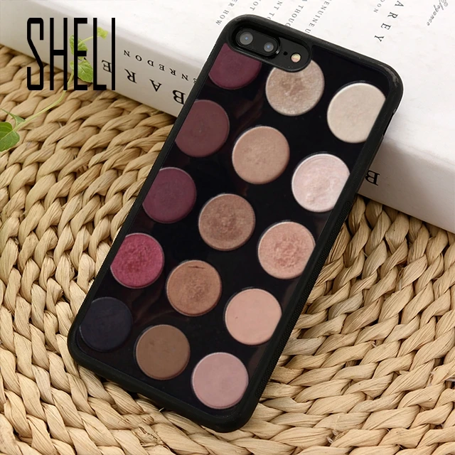 SHELI макияж тени для век Палитра Girly чехол телефона iPhone 5 6 6s 7 8 plus 11 pro X XR XS max Samsung S7 edge