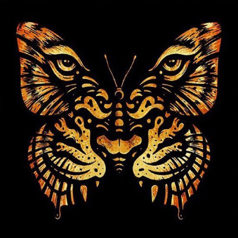 

Butterfly Mosaic Painting full Drill Resin 5D Diy Diamond Embroidery Painting Cross Stitch Kit Tiger Needlework wall Decoration