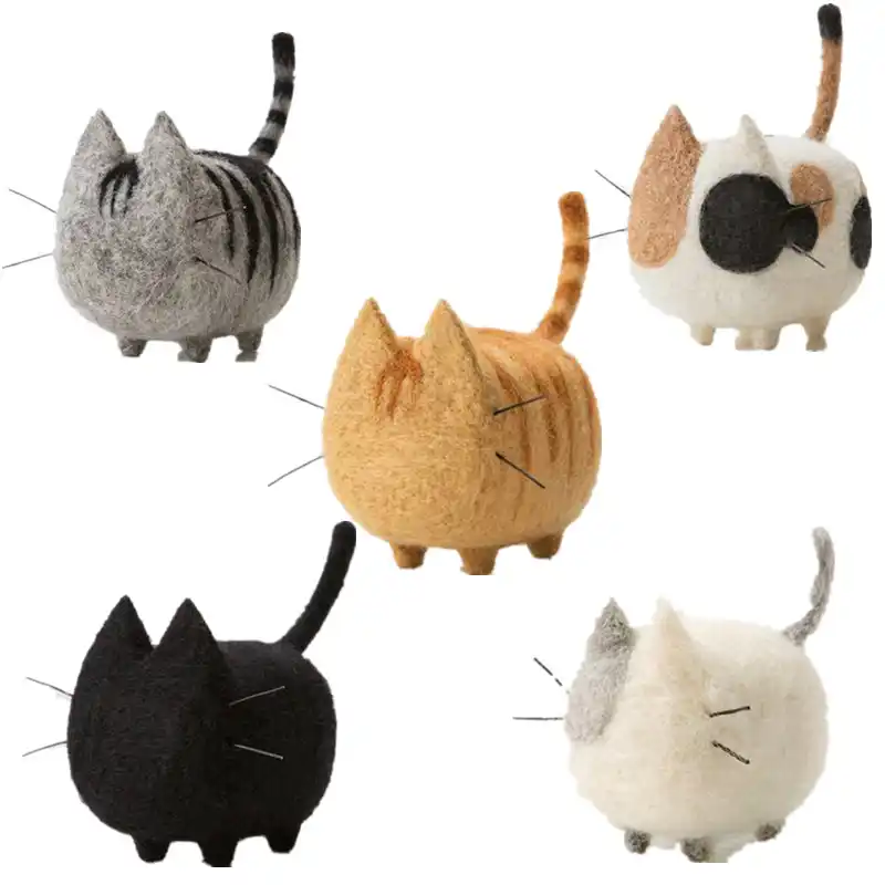 needle felted cat toys