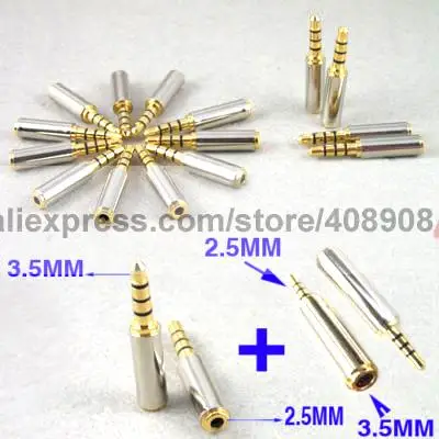 20pcs x 3 5mm 20 pcsx 2 5mm Plug Headphone Adapter