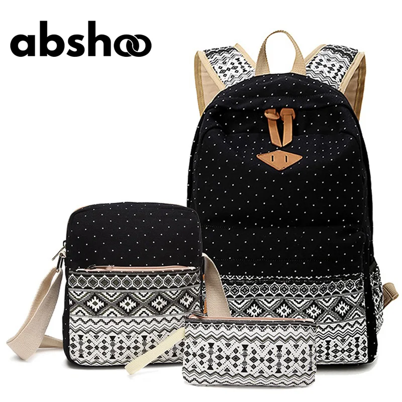 Backpacking Backpack Hot Printing Women Backpack Cute Lightweight Canvas Bookbags Middle High School Bags for Teenage