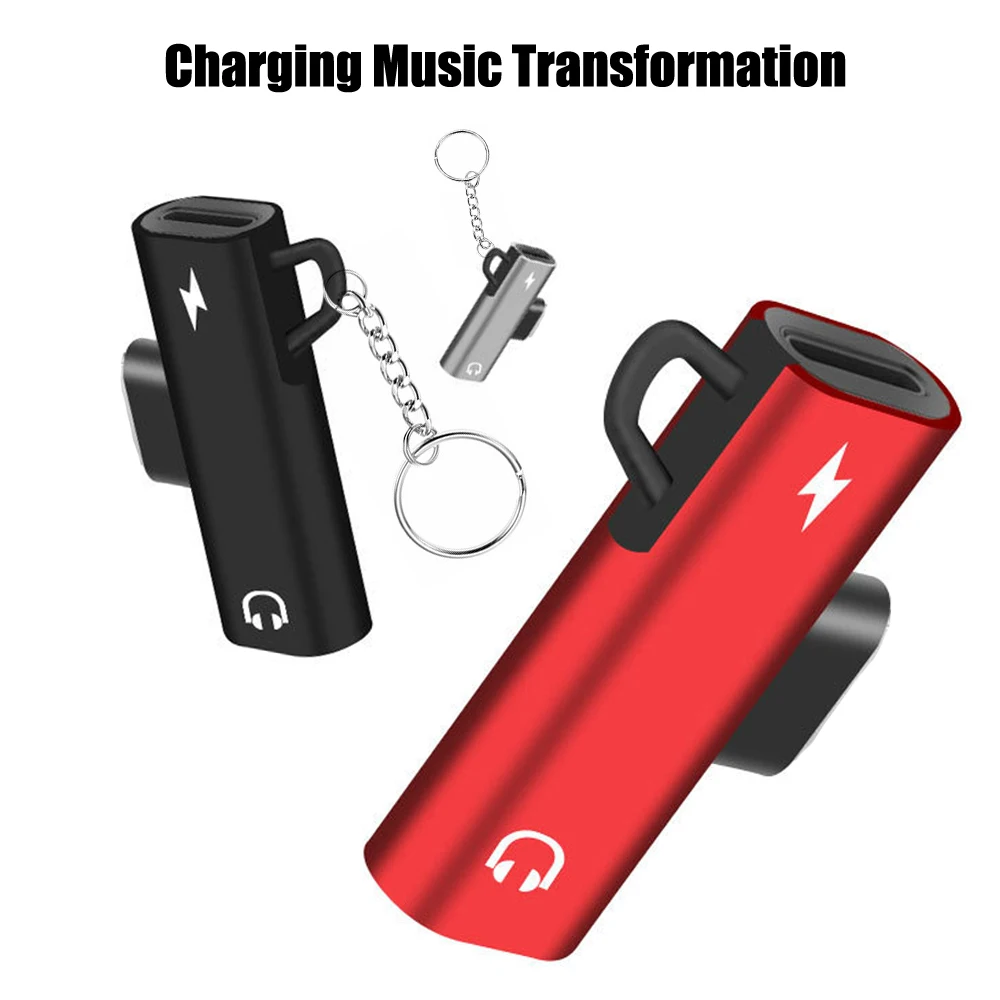 Для перехода от разъема Lightning к наушники разветвитель AUX переходник зарядка с двойным аудио кабель Разъем круглая цепь адаптер для iPhone 7 8 X плюс