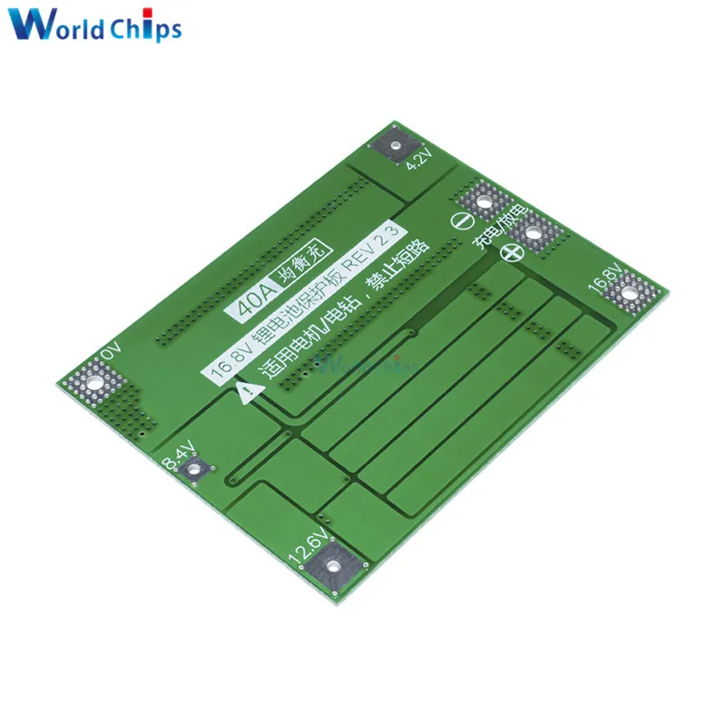 4S 40A литий ионная аккумуляторная плата PCB BMS 18650 модуль Lipo Cell с балансировкой для