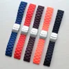 18mm 20mm 22mm 24mm Universal Watch Band Silicone Rubber Link Bracelet Wrist Strap Light Soft For Men Women Wristwatch ► Photo 1/4