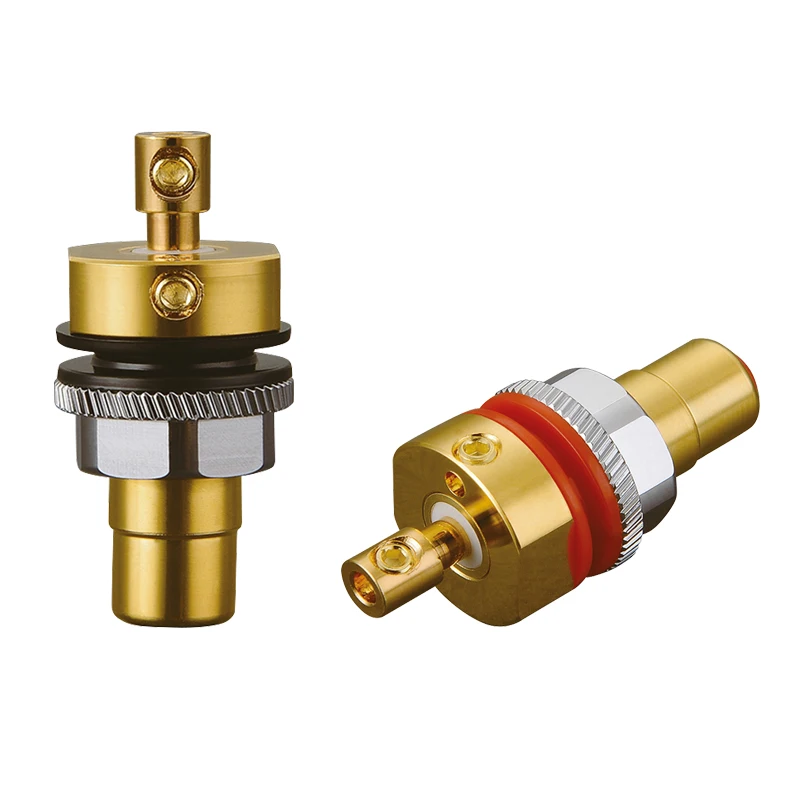 

4pcs Viborg RC102G Pure Copper Gold plated RCA Female Socket for Amplifier Speaker