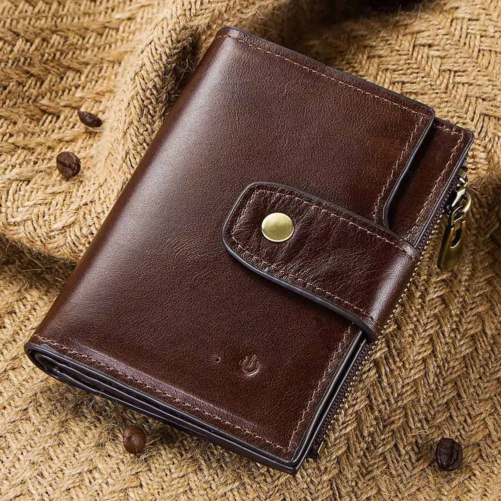 YICHENG мужской кошелек высококлассный Бизнес RFID из натуральной кожи с Bluetooth умной