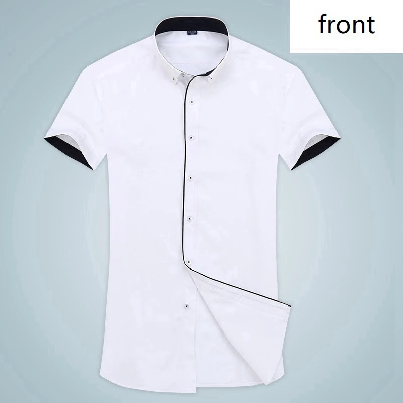 Skup Męskie koszule z krótkim rękawem biuro formalne letnie męskie bawełniane koszula kieszeń biznes większy rozmiar duża 8XL 11XL 12XL plus koszula 54 56 58