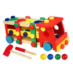 Инструменты детский инструмент автомобиль разбирать настольные игры Обучение стук ребенок Раннее Образование деревянная игрушка на