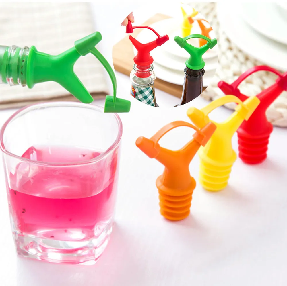 

Double Head Leakproof Soy Sauce Bottle Mouth Stuffed Vinegar Bottle Stopper Wine Stopper Pouring Wine Season Bottle DeflectorL*5