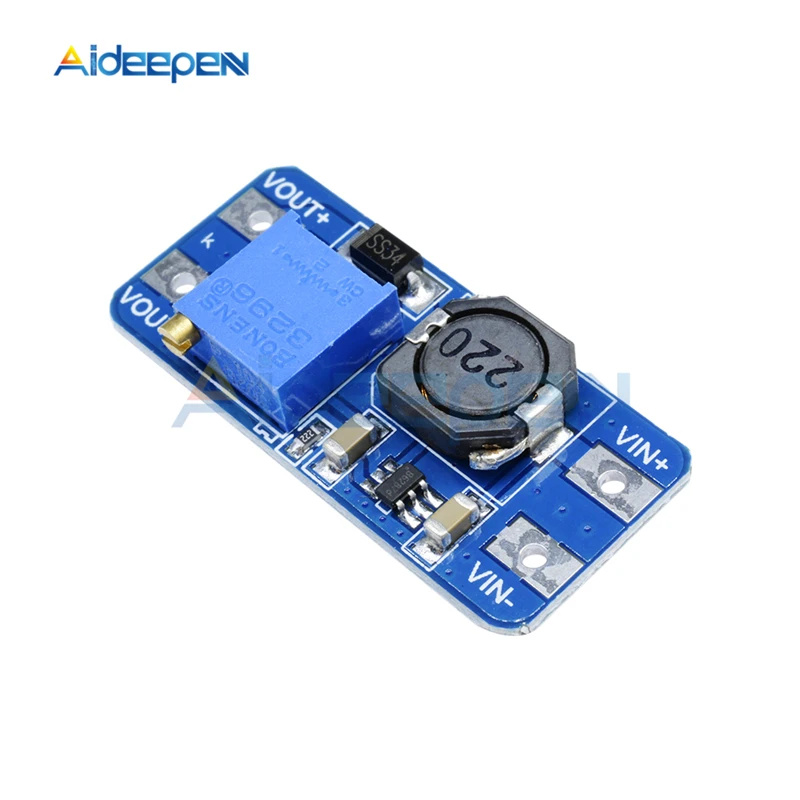 

5Pcs MT3608 DC-DC Step Up Booster Power Supply Module Boost Step-up Converter Board MAX output 28V 2A For Arduino