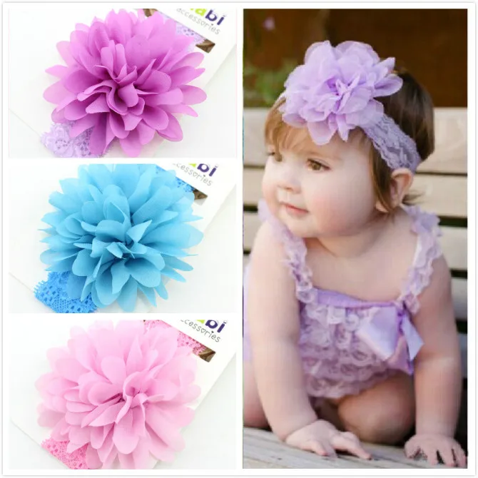 

1 Piece MAYA STEPAN Baby Headband chiffon Handmade DIY Infant Kids Hair Girl Newborn flower floral Photography Turban Toddler