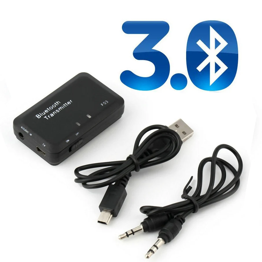 3 5 мм Bluetooth передатчик трансмитит Мини V3.0 Аудио стерео адаптер для ТВ iPod Mp3 Mp4 PC