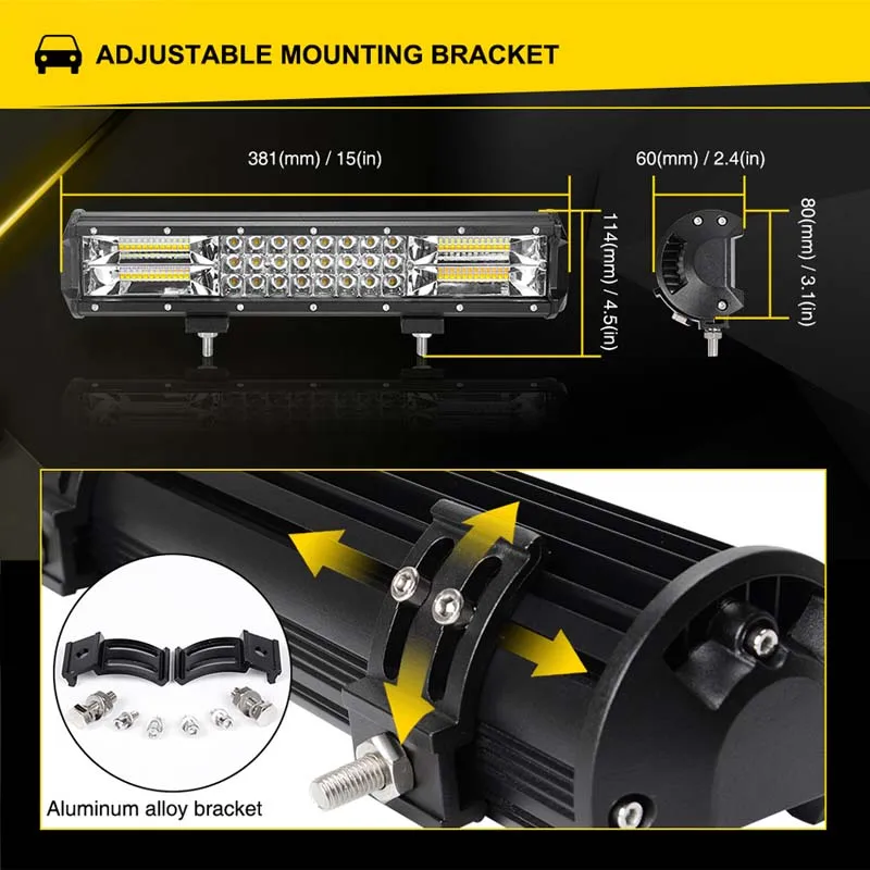 15 inch Amber Led light bar (4)
