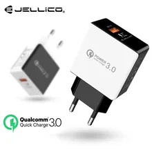 Jellico Quick Charge 3.0 Mobile Phone Charger 18W Fast USB Charger QC3.0 FCP Universal For Xiaomi iPhone Samsung Huawei EU Plug