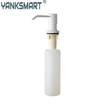 

YANKSMART Kitchen Sink Deck Mounted Soap Dispenser Plastic White Painting Soap Dispenser 5155W
