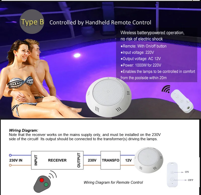 Bajo el agua llena de resina RGB LED piscina luz IP68 PAR56 pared LED piscina 35 W 42 w 12 V piscinas de Spa estanque
